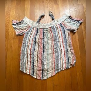 Beautiful short sleeve top. Romantic and flattering. Size L. By Style &Co